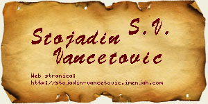 Stojadin Vančetović vizit kartica